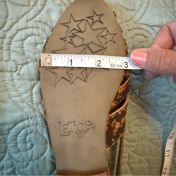 Latigo Floral Jingle Brown Lace-Up Leather Women's Shoes Size 8 - Picture 11 of 16